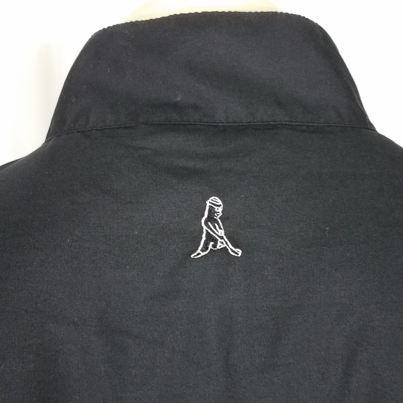 Ping black white lightweight 1/4 zip windbreaker jacket zip off sleeves Medium - Picture 6 of 8